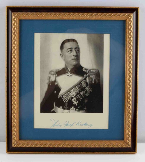 FELIX VON LUCKNER SEA DEVIL WWI SIGNED PORTRAIT