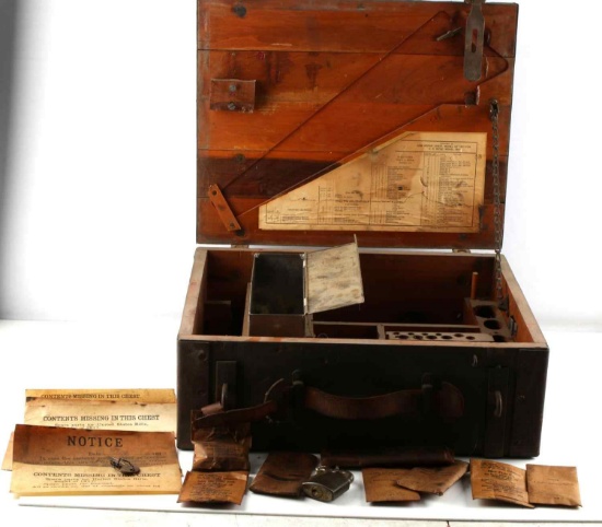 WWII US REPAIR CHEST M17 RIFLE W PARTS & PAPERS
