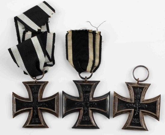 LOT OF 3 WWI GERMAN EMPIRE IRON CROSS 2ND CLASS