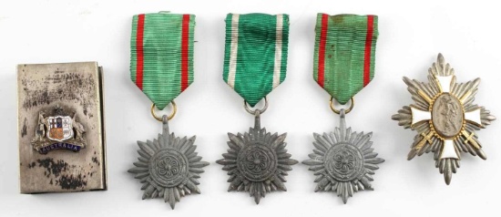 LOT OF 5 WWI WWII GERMAN EASTERN PEOPLES MEDAL