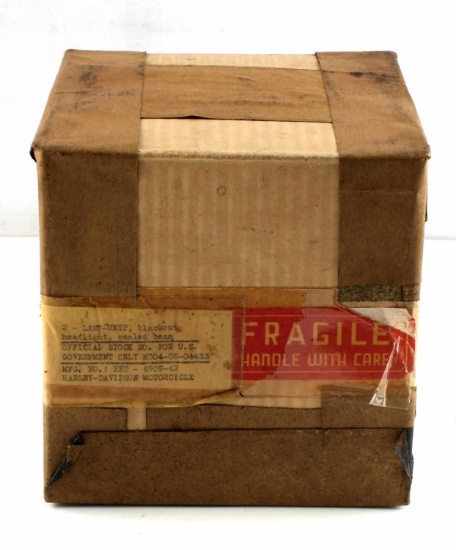 WWII HARLEY DAVIDSON BLACKOUT HEADLIGHTS SEALED