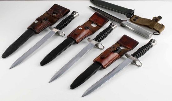 SWISS STURMGEWEHR M57 BAYONET & US M3 COMBAT KNIFE