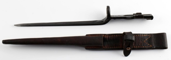 RARE WWII U.S. JOHNSON RIFLE BAYONET & SCABBARD