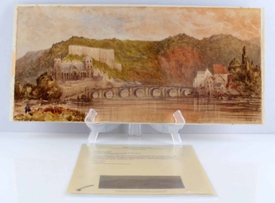 ADOLF HITLER AQUARELLE WATERCOLOR WITH COA