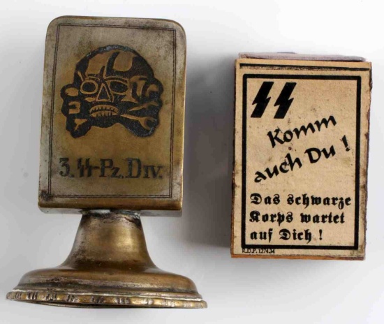WWII GERMAN WAFFEN 3RD SS DIVISION MATCH HOLDER