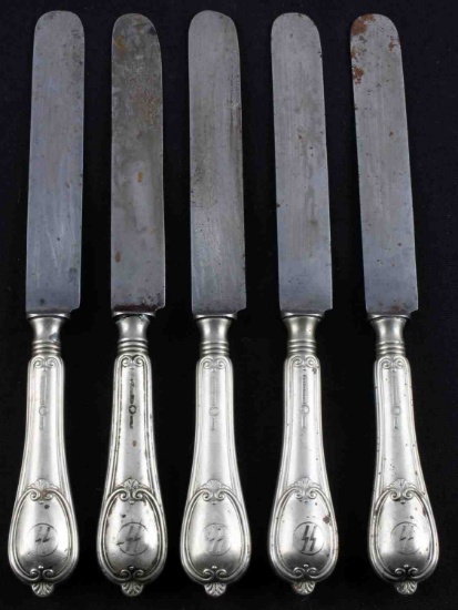 WWII GERMAN SS TOTENKOPFVERBANDE TABLE KNIFE LOT