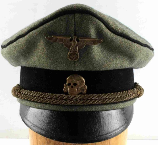 WWII GERMAN WAFFEN SS GENERALS VISOR CAP