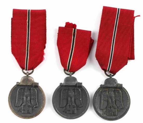LOT OF 3 WWII GERMAN REICH WINTERSCHLACT MEDALS