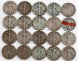$10 FACE VALUE 90% SILVER WALKING LIBERTY HALF DOL