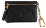 LOUIS VUITTON BLACK EMPREINTE LEATHER KEY POUCH
