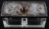 ADOLF HITLER SILVER PLATE GLASS JAM JELLY JAR DRP