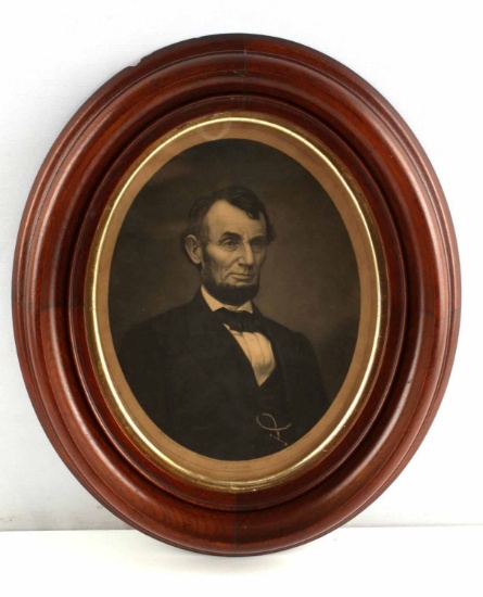 ANTIQUE STEEL ETCHING OF PRESIDENT ABRAHAM LINCOLN