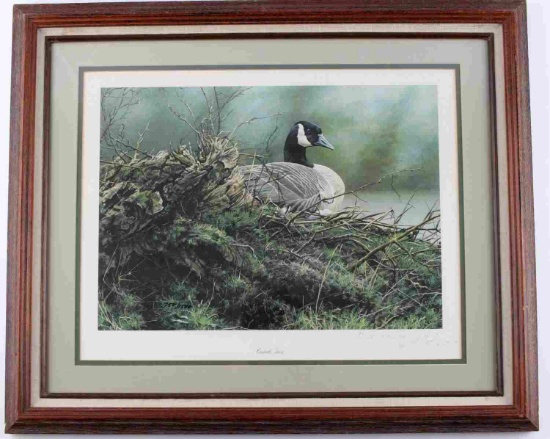 SIGNED ALAN HUNT CANADA GOOSE LIMITED EDITION ART