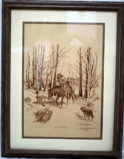 WEISMAN THE LAST HUNT NATIVE AMERICAN LE LITHO