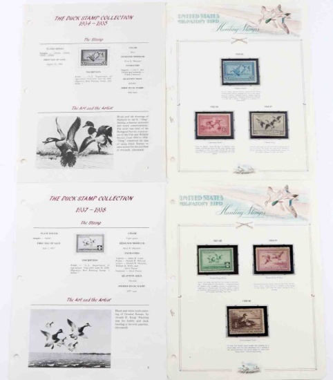 6 1934-1939 US MIGRATORY BIRD HUNTING DUCK STAMPS