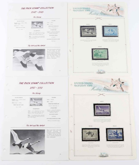 6 1947-1952 US MIGRATORY BIRD HUNTING DUCK STAMPS