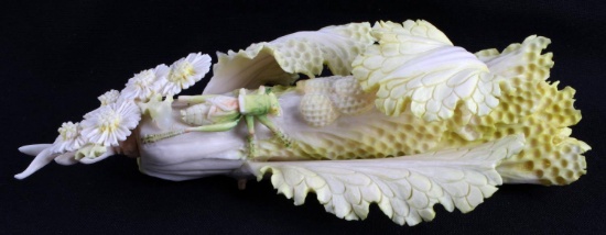 VINTAGE CELLULOID BOK CHOY WITH GRASSHOPPER