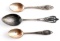 3 VINTAGE STERLING SILVER KENTUCKY OHIO SPOONS