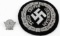 2 WWII GERMAN THIRD REICH POLICE PATCH AND PIN