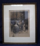 JEAN MEISSONIER 1876 TWO CAVALIERS DRINKING ART