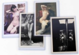 LOT OF FOUR VINTAGE EROTIC NUDE POSTCARDS