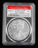 2020 SILVER EAGLE EMERGENCY ISSUE PCGS MS70