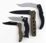 LOT OF 4 COLD STEEL FOLDING KNIVES STAINLESS