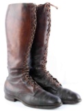 WWI ORIGINAL CALVARY BROWN LEATHER LACE UP BOOTS