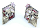 LOT OF 2 PRE-WWII SOVIET AWARD SHOOTING BADGES