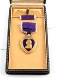 POST 1942 PURPLE HEART  WITH COFFIN CASE