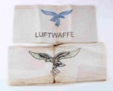 2 WWII GERMAN THIRD REICH LUFTWAFFE ARMBANDS