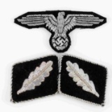 WWII GERMAN THIRD REICH SS COLLAR TAB AND EAGLE