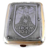 WWII GERMAN BATTLE OF CHOLM CIGARETTE CASE