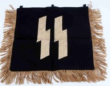 WWII GERMAN ALLGEMEINE SS TRUMPET BANNER FLAG