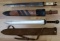 LOT OF TWO DAGGER SWORDS W LEATHER SHEATHS FANTASY