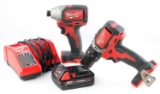 4 PC MILWAUKEE TOOL LOT HAMMER DRILL IMPACT DRIVER