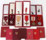 6 POLISH POLAND MEDAL LOT MERIT MINIS PAPERW0RK