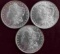 3 MORGAN SILVER DOLLAR MINT STATE COINS MS63 64