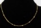 18 INCH SPARKLE CHAIN BEADED YELLOW GOLD NECKLACE