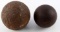 19TH CENTURY ERA 2 & 3.5 LB CAST IRON CANNON BALLS