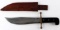 WWII US KINFOLKS V44 SURVIVAL BOWIE KNIFE W SHEATH