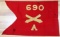 WWII US ARMY 690TH ARTILLERY BATTALION GUIDON FLAG
