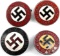 WWII GERMAN THIRD REICH NSDAP PARTY PIN LOT OF 4