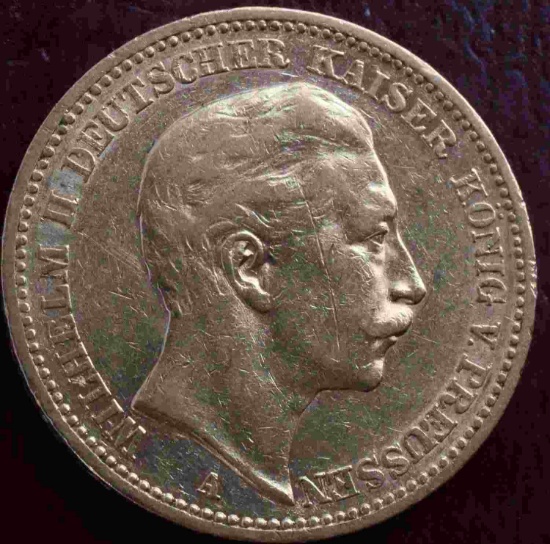 1889 A GERMAN 20 MARKS 1/4 OZ GOLD COIN