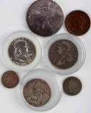COIN COLLECTION W PILGRIM 1835 BUST & 1996 EAGLE
