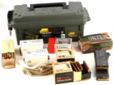 328 RDS .30 CARBINE AMMO SOME IN BOX W AMMO CAN
