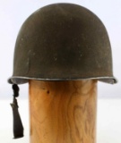 WWII US ARMY M1 COMBAT FIXED BALE HELMET & LINER