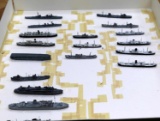 LOT OF 18 NEPTUN WWII RECOGNITION MODEL SHIPS