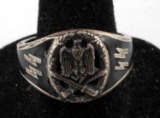 WWII GERMAN WAFFEN SS 900 SILVER RING
