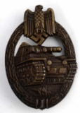 WWII GERMAN PANZER ASSAULT BADGE IN BRONZE